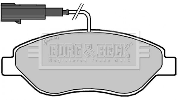 BORG & BECK stabdžių trinkelių rinkinys, diskinis stabdys BBP2318